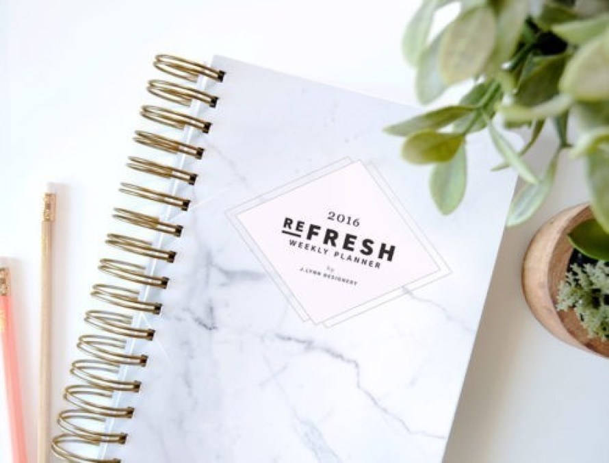 Refresh planner Marbled design